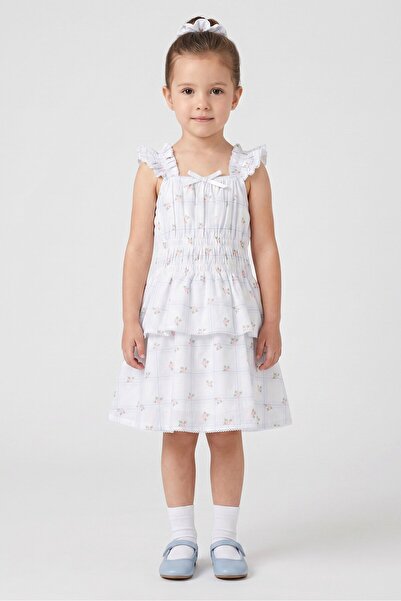 NANETTE LEPORE Todlers Girl 2 Pcs Floral Print Dress With Scrunchie, Multicolor