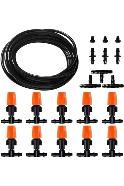 STARSTAR 30pc 4/6mm Drip Irrigation Kit with 5m Hose & Connectors for Garden ...