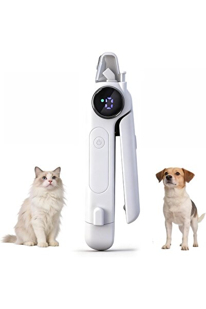 STARSTAR 2-in-1 dog nail clippers and nail file with LED light and smart disp...