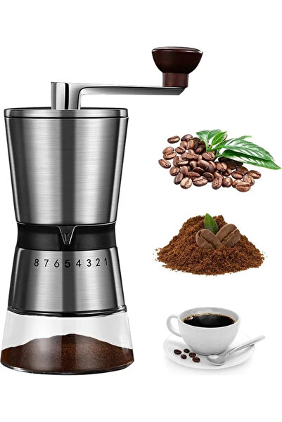 STARSTAR This manual/handheld coffee grinder features a ceramic grinding mech...