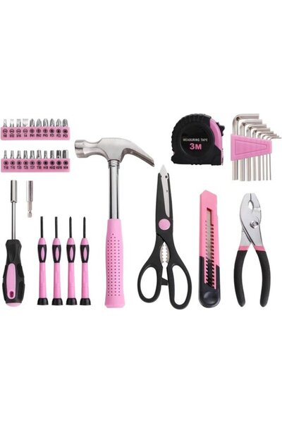 STARSTAR 39-Piece Universal Basic Household Tool Set with Toolbox, Compact Mu...