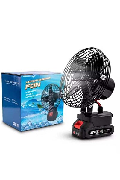 PopZa 21V Cordless Rechargeable Outdoor Large Capacity Lithium Electric Fan