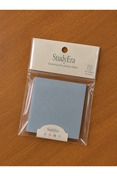 StudyEra Transparan Yapışkan Not Mavi 75x75 mm Şeffaf Sticky Notes Premium Seri