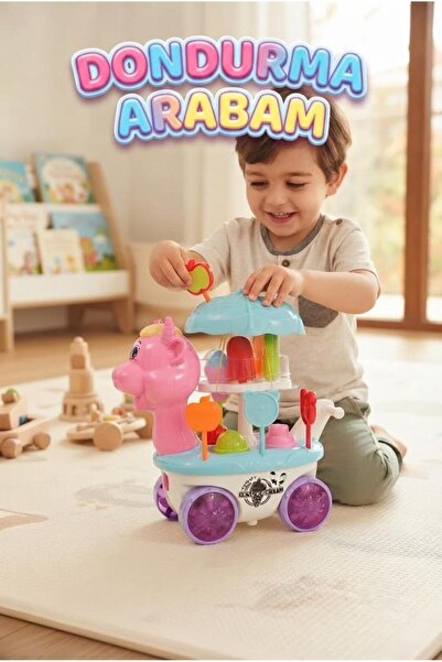 Tıfıl Toys Dondurma Arabam Sesli ve Işıklı 360 Derece Dönebilen Eğitici Çocuk...