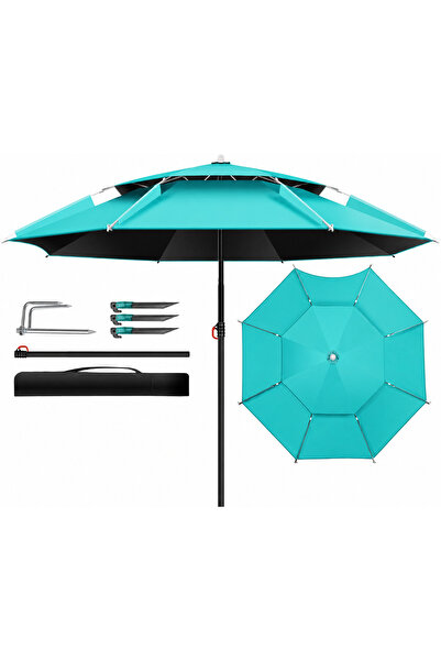Z-Tools Umbrelă parasolară, diametru 2,2 m, cu țăruși și husă de transport, t...