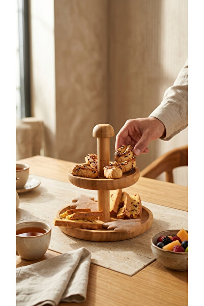 Heda Porselen Mira 2-Tier Presentation Stand Large