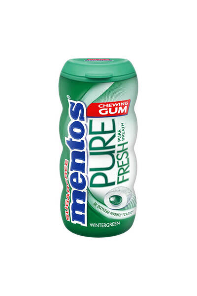 Mentos Αγνό Φρέσκο Μπουκάλι με Θήκη για Τσίχλα 28γρ. Γουίντεργκριν