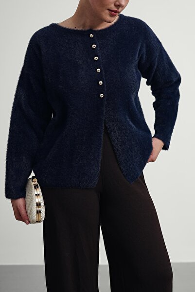 Gülce moda Women's Top Buttoned Soft Beard Knitwear Cardigan Glc1150
