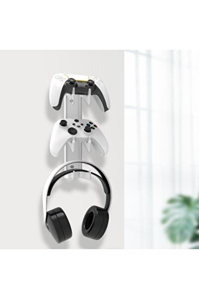 Generic Brand Suport perete manetă + căști gaming, 3 niveluri acrilic, universal