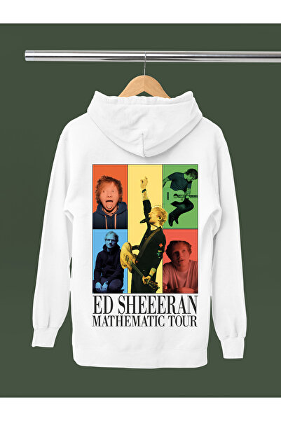 MAGORS سويت شيرت ED SHEERAN مطبوع من القطن بأكمام طويلة وثلاث خيوط وقلنسوة