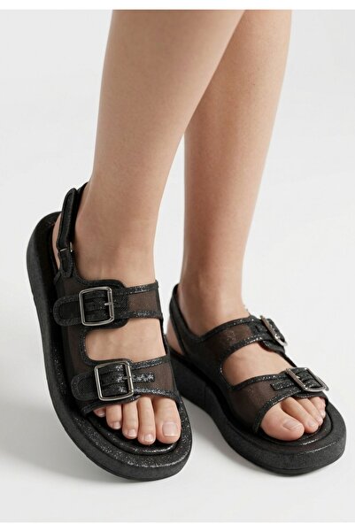 Generic Brand Sinna Black Tulle Sandals Black