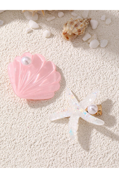 Take Two By Styli Set of 2 - Seashell and Starfish Hair Clip