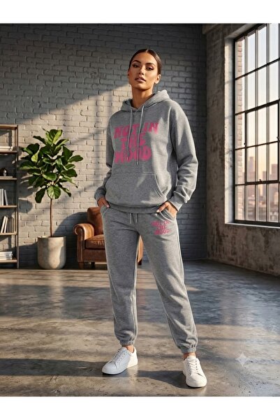 WOODROFFE Women's I'M Not in Fashion Oversize Hooded Tracksuit Set Loose Fit