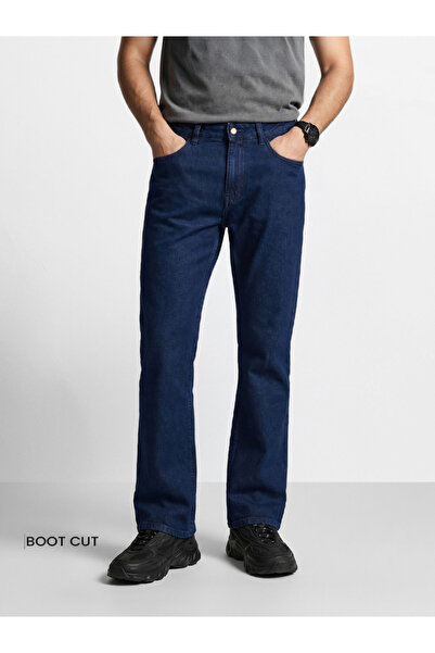 The Indian Garage Co By Styli Men Bootcut Solid Jeans