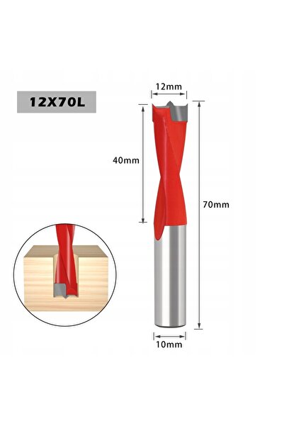 NO BRAND Burghiu pentru lemn, coadă de 12mm, diametru de 10mm, lungime de 70m...