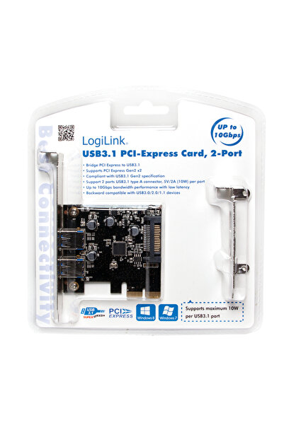 LogiLink Controler USB 3.1 PC0080 PCIe 2x USB 3.1