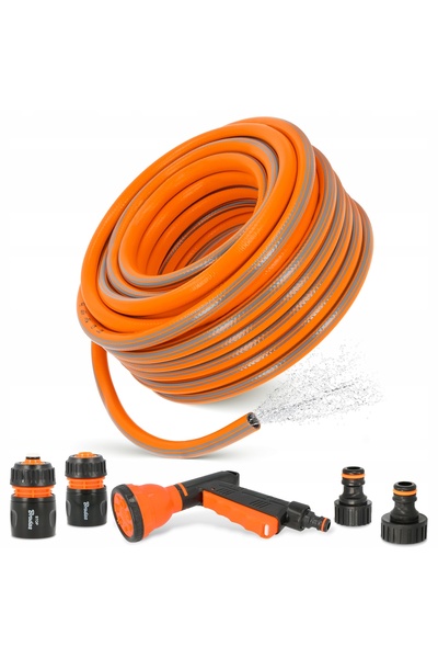 Bradas Furtun de grădină retractabil 1/2 30 m flexibil pentru udare SHLAUF 3 ...