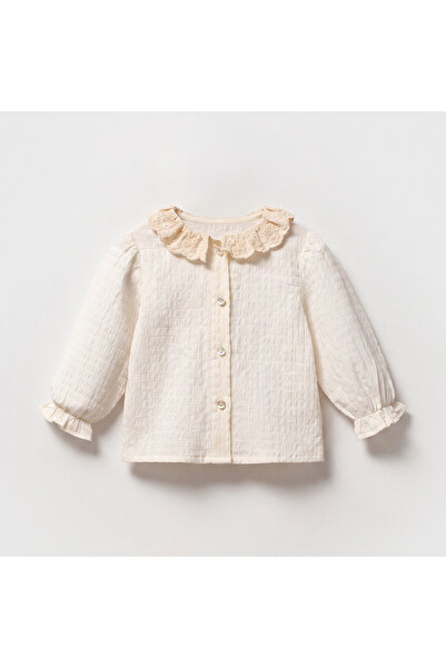 Coolimino Baby Girl Shirt with Lace Collar