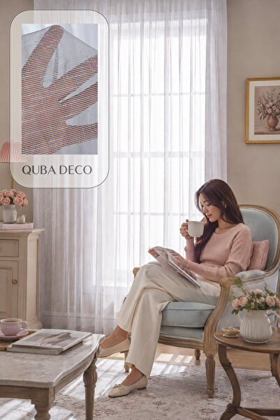 QUBA DECO Natural Durable Non-Ironing Linen Tulle Curtain Living Room Living ...