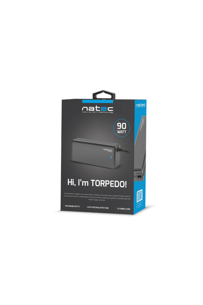 Natec Adaptor universal de alimentare Torpedo uni-90 pentru laptop, 8 conectori