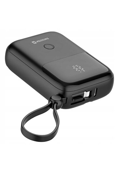 SWISSTEN PowerBank 10000 mAh 22.5W cu cabluri - Negru