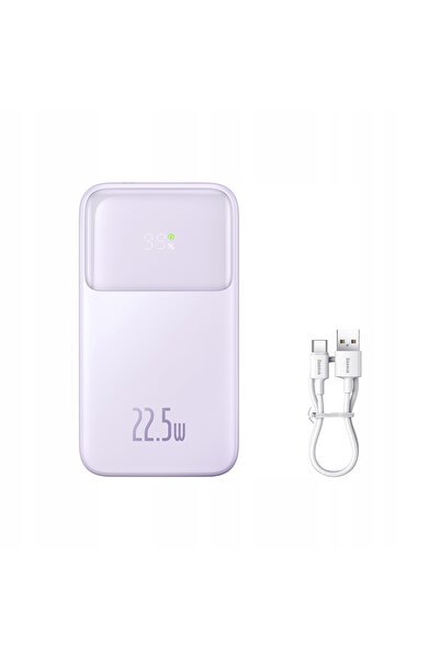 Baseus Powerbank Seria Comet 20000 mAh 22.5W + cablu USB-A/USB-C mov