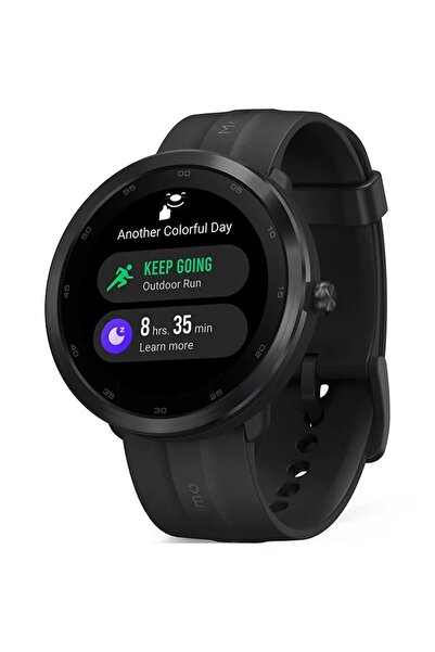 NO BRAND Smartwatch GPS, cadran rotund, negru, unisex, cadou