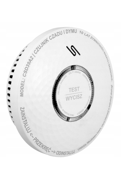 NO BRAND Detector de monoxid de carbon și fum 2 în 1 Monoxid de carbon + fum ...
