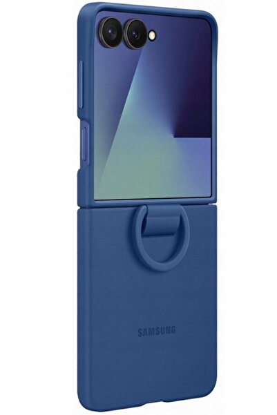 Samsung Husă Galaxy Flip 7 cu inel (Silicon) Albastru