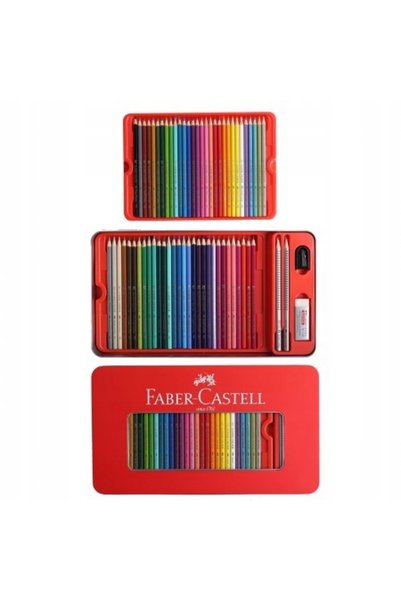 NO BRAND FABER-CASTELL Creioane colorate și creioane școlare 60 de bucăți Cas...
