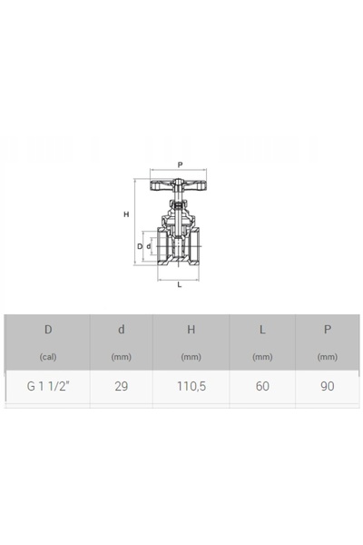 NO BRAND Robinet de apă din alamă 6/4 " DN40, cu trecere, cu tijă solidă și r...