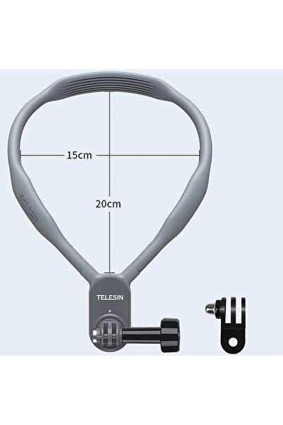 TELESIN Suport de gât cu curea pentru camere GoPro DJI Insta360 SJCAM