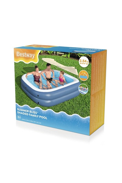 BESTWAY Piscina gonflabilă BASEN 254/178/140 cm + parasolar