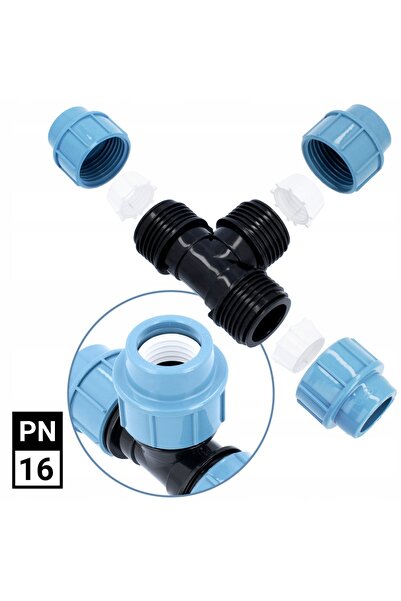 TRCR PE 63 mm Conector triplu răsucit PN16 Conector de conductă de apă Furtun...