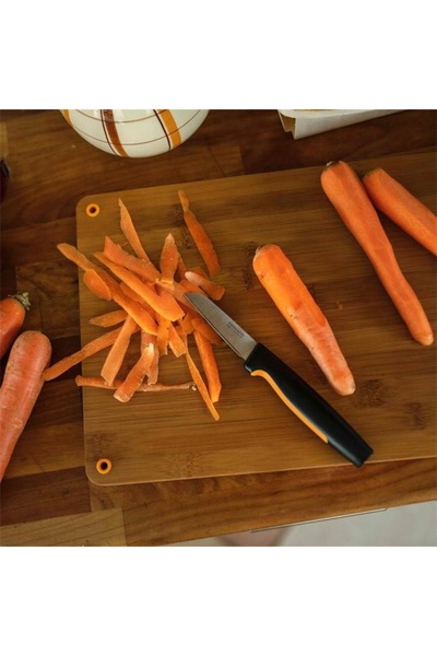 FiSKARS SET COMPLET DE CUȚITE DE BUCĂTĂRIE CU 4 CUȚITE, DIN OȚEL INOXIDABIL, ...