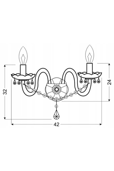 NO BRAND Aplică de perete MARIA TERESA 22-94592 Candellux