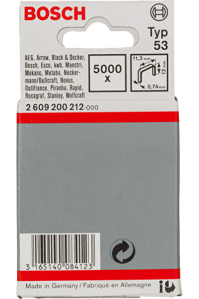 Bosch ZSZYWKI TIP 53 12 mm ORIGINAL 5000 bucăți