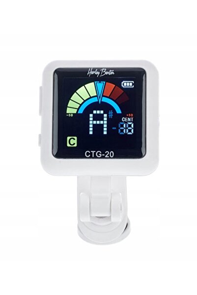 NO BRAND Harley Benton CTG-20 WH Acordor USB cu clemă pentru chitară, cu stro...