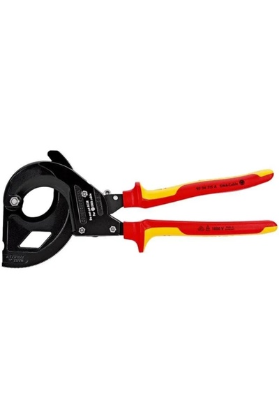 Knipex Clește de tăiat cabluri cu clichet pentru sârmă de oțel armată