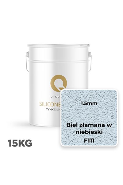 NO BRAND TYNK SILICON ELEWACYJNY ALB-CYAN 15KG GRANULAȚIE 1.5mm F111