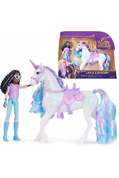 Spin Master Toys Far East Academia Unicornilor Unicornul Glacier + Lalka Layl...
