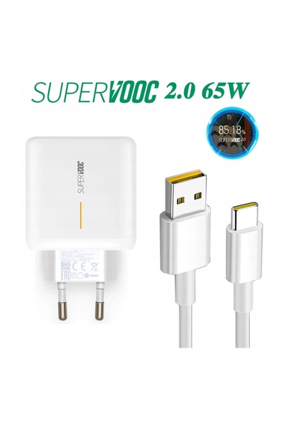 NO BRAND Încărcător rapid SUPERVOOC original pentru ex. Oppo 6.5A 10V 65W