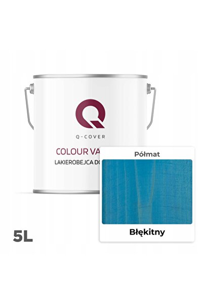 NO BRAND Lac pentru lemn 3 în 1 Extra Lazura Albastru Ciel Semi-Mat 5L Protectiv
