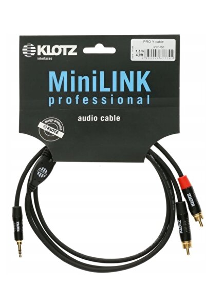 NO BRAND Cablu KLOTZ mufă MINI JACK 3,5 / 2x RCA Cinch 3m