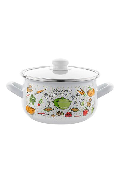 NO BRAND OALĂ EMAILATĂ Tradițională Pyza Lumino Oală Emailată Poloneză 22cm 5.3L