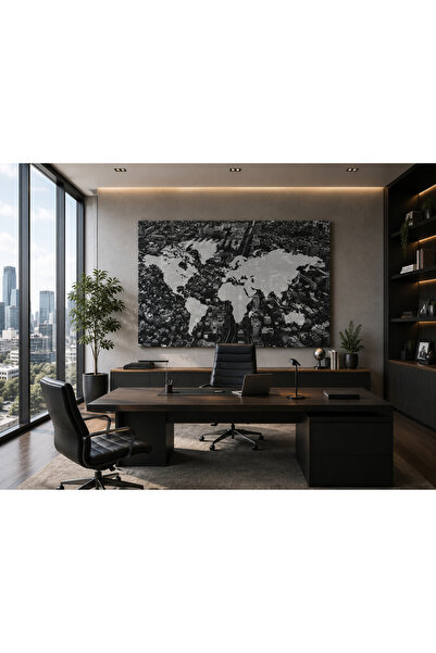 Generic Brand Tablou Canvas World Map Vintage – Imprimare HD – Diverse Dimens...