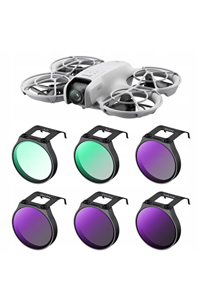 K&F CONCEPT Set de filtre 6 în 1: Filtru polarizator PL, UV, ND8, ND16, ND32,...