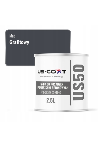 NO BRAND Vopsea protectoare pentru pardoseli din beton, Grafit RAL 7024, 2,5L...
