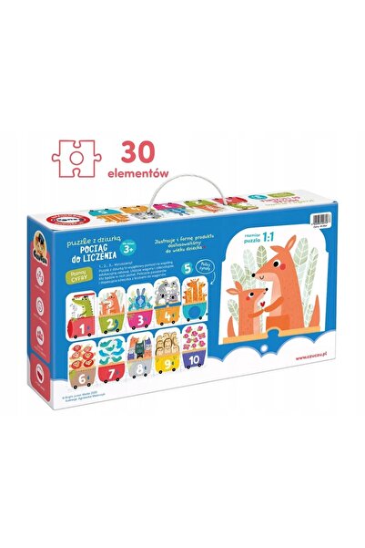 Czuczu Puzzle cu găuri Tren 130cm, pentru învățarea numărării, puzzle educati...