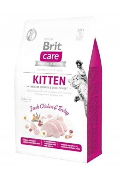 Brit CARE Fără cereale pentru pisoi cu curcan și pui 18 x 0.4 kg